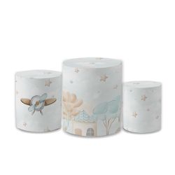 Trio Capas de Cilindros Sublimados Decorativo Tema... - Loja | Bibi Painéis