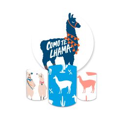 Kit Capa Painel + Trio Cilindros Lhamas 02 - Loja | Bibi Painéis
