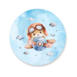 Capa Painel Redondo Avião Baby - Loja | Bibi Painéis