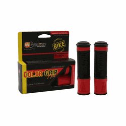 Manopla Wester Color Grip Pro Preto/Vermelho - 410... - Bicicleta Total