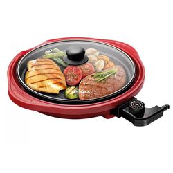 GRILL MULTIFUNCIONAL LIFE RED 30CM 127V LENOXX - Marjo Material de Construção