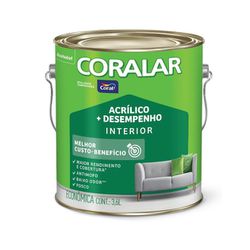 TINTA CORALAR BRANCO 3,6LT ACRILICO + DESEMPENHO INTERIOR - Marjo Material de Construção