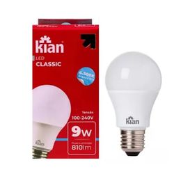 LAMPADA LED CLASSIC BRANCO FRIO 9W 6,5K BIV E27 KIAN - Marjo Material de Construção