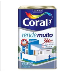 TINTA ACRILICA RENDE MUITO FOSCO BRANCO NEVE 18L - Marjo Material de Construção