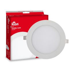 PAINEL SLIM LED EMBUTIR REDONDO BRANCO FRIO 18W 6K KIAN - Marjo Material de Construção