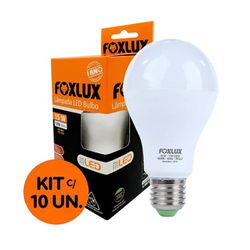 Kit Com 10 Lâmpadas De Led Bulbo 15w 6.500k Foxlux... - Bignotto Ferramentas