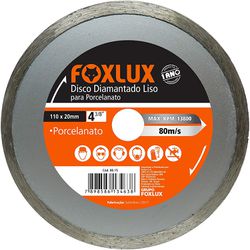 Disco Diamantado Liso Foxlux 4 3/8” 110 x 20mm - Bignotto Ferramentas