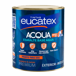 Tinta Acqua Esm Branco Brilhante 900 ml Eucatex - Bignotto Ferramentas
