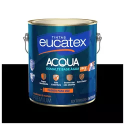 Tinta Acqua Esm Preto Fosco 3,6 Ltr Eucatex - Bignotto Ferramentas