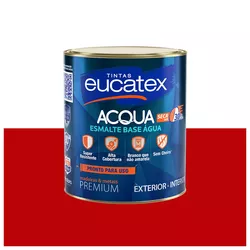 Tinta Acqua Esm Vermelho Brilhante 900 ml Eucatex - Bignotto Ferramentas
