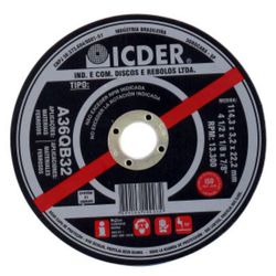 Disco de Corte ICDER 12 x 1/8 x 3/4 A36QB32 - Bignotto Ferramentas