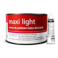 Massa de Poliéster Maxi-Light 900g Maxi Rubber - Bignotto Ferramentas