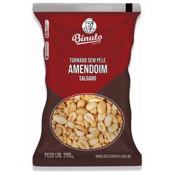 Amendoim Torrado e Salgado - 250g - Binuto Alimentos