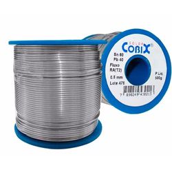 Solda Estanho 60x40 1mm C/ Fluxo Rolo 500g Cobix -... - Biobike b2b