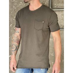 Camiseta Masculina Assimétrica com Bolso Frontal ... - BIOTWO