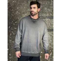 Moletom Masculino Estonado com Estampa Lateral – B... - BIOTWO