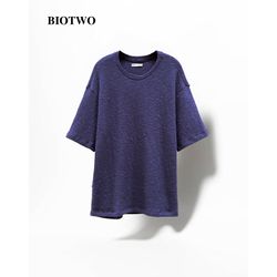 CAMISETA TRICOT OVERSIZE MARINHO - 10726.087 - BIOTWO