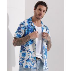 CAMISA CONFORT FLORAL AZUL - 85078.144 - BIOTWO