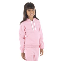 Moletom Canguru Infantil Menina Rosa Claro