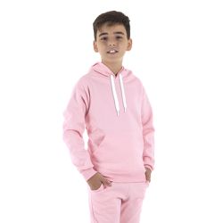 Moletom Canguru Infantil Menino Rosa Claro