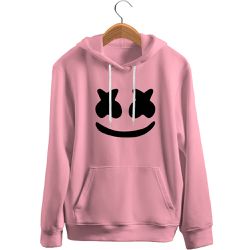 Blusa De Frio Black Beast Moletom Dj Marshmallow Rosa Claro