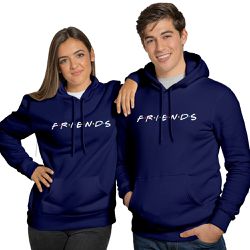 Blusa De Frio Black Beast Moletom Friends Azul Marinho