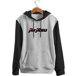 Blusa De Frio Black Beast Moletom Jiu Jitsu Raglan