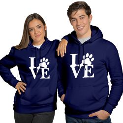 Blusa De Frio Black Beast Moletom Love Dog Azul Marinho