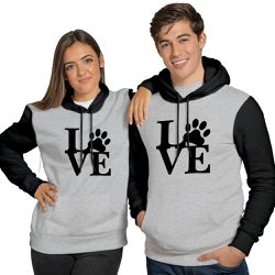 Blusa De Frio Black Beast Moletom Love Dog Raglan