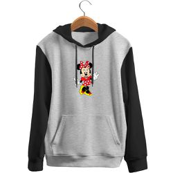 Blusa De Frio Black Beast Moletom Minnie Raglan