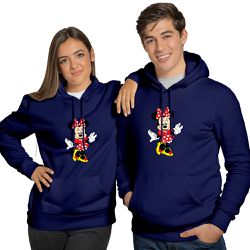 Blusa De Frio Black Beast Moletom Minnie Azul Marinho