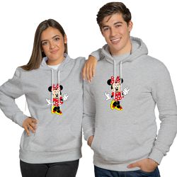 Blusa De Frio Black Beast Moletom Minnie Cinza