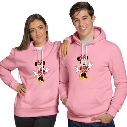 Blusa De Frio Black Beast Moletom Minnie Rosa Claro