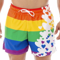 Shorts Masculino Praia Lgbt Love Black Beast