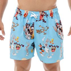 Shorts Masculino Praia Looney Tunes Black Beast