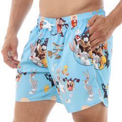 Shorts Masculino Praia Looney Tunes Black Beast