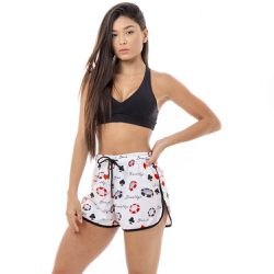 Shorts Feminino Praia Baralho Poker Black Beast