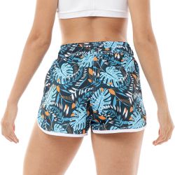 Shorts Feminino Praia Florido Black Beast