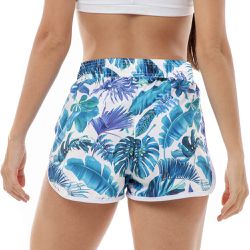 Shorts Feminino Praia Florido Azul Black Beast