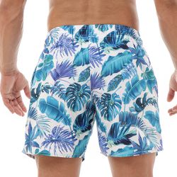 Shorts Masculino Praia Florido Azul Black Beast