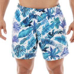 Shorts Masculino Praia Florido Azul Black Beast