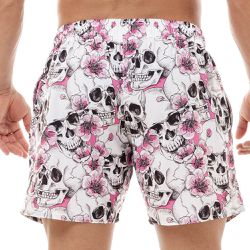 Shorts Masculino Praia Caveira Tropical Black Beast