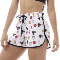 Shorts Feminino Praia Desenho Animado Black Beast