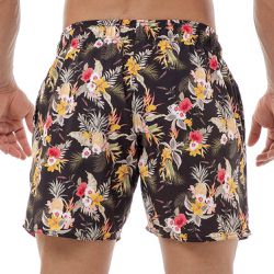 Shorts Masculino Praia Floral Black Beast