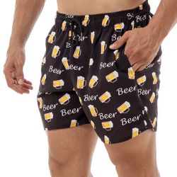 Shorts Masculino Praia Beer Black Beast