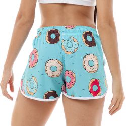 Shorts Feminino Praia Donuts Rosquinha Black Beast