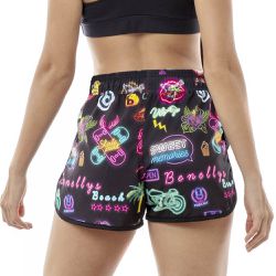 Shorts Feminino Praia Vintage Black Beast