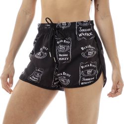 Shorts Feminino Praia Whisky Black Beast