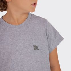Camiseta Infantil Unissex BL - Cinza