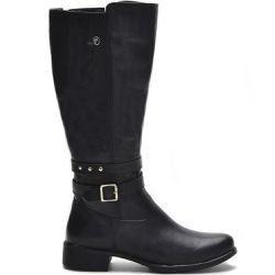 Botas Femininas Cano Alto Montaria 2002/01 Preto -... - BMBRASIL CALÇADOS